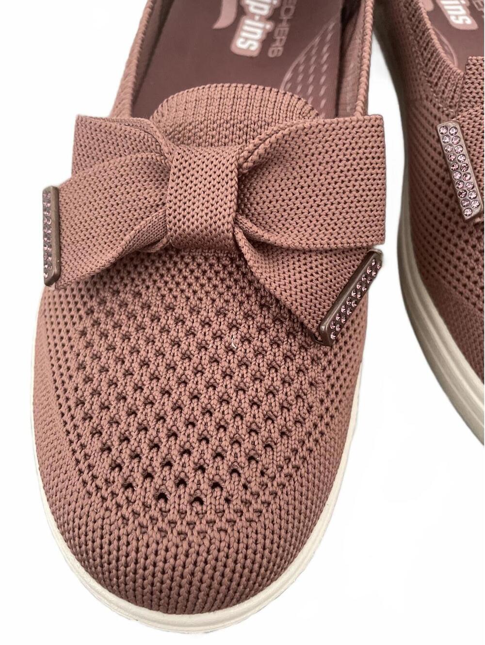 Skechers Slip Ins Bow Women’s Sz 6.5 Shoes Casual Rhinestone - Picture 2 of 9